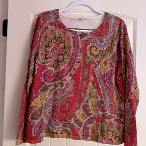 Talbots cotton multi colored sweater